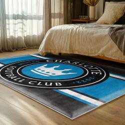 mls charlotte fc soccer team logo sport carpet area rug home bedroom cfc16