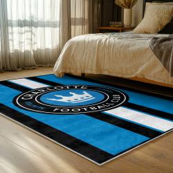 mls charlotte fc soccer team logo sport carpet area rug home bedroom cfc17