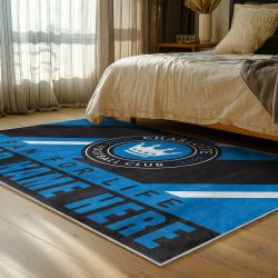 mls charlotte fc soccer team logo sport carpet area rug home bedroom cfc18