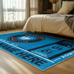 mls charlotte fc soccer team logo sport carpet area rug home bedroom cfc2