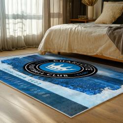 mls charlotte fc soccer team logo sport carpet area rug home bedroom cfc28