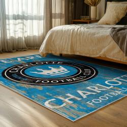 mls charlotte fc soccer team logo sport carpet area rug home bedroom cfc34
