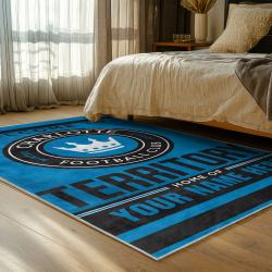 mls charlotte fc soccer team logo sport carpet area rug home bedroom cfc43