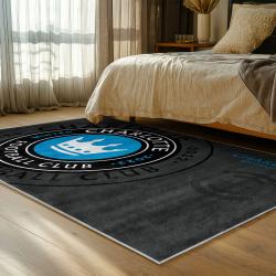 mls charlotte fc soccer team logo sport carpet area rug home bedroom cfc5