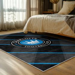 mls charlotte fc soccer team logo sport carpet area rug home bedroom cfc53