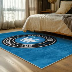 mls charlotte fc soccer team logo sport carpet area rug home bedroom cfc56