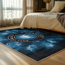 mls charlotte fc soccer team logo sport carpet area rug home bedroom cfc60