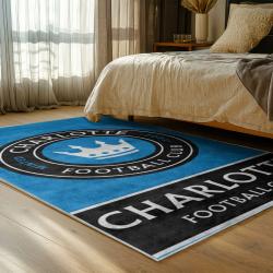 mls charlotte fc soccer team logo sport carpet area rug home bedroom cfc8