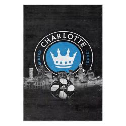 mls charlotte fc soccer team logo sport carpet area rug home decor gift cfc14
