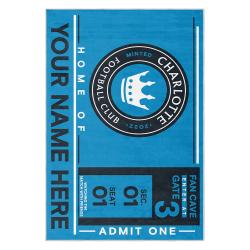 mls charlotte fc soccer team logo sport carpet area rug home decor gift cfc2