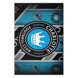 mls charlotte fc soccer team logo sport carpet area rug home decor gift cfc39