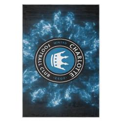 mls charlotte fc soccer team logo sport carpet area rug home decor gift cfc60