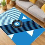mls charlotte fc soccer team logo sport carpet area rug home living room cfc1