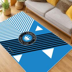 MLS Charlotte Fc Soccer Team Logo Sport Carpet Area Rug Home Decor Gift CFC1