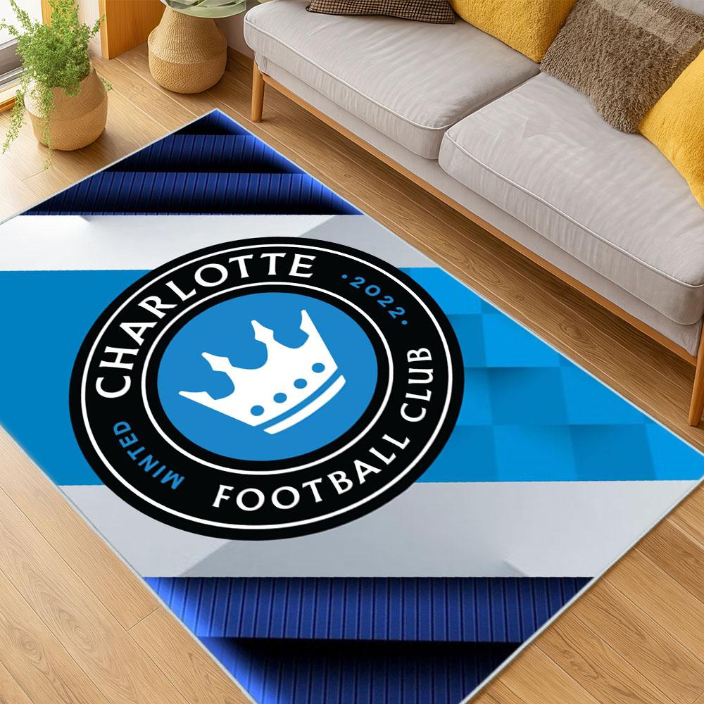 MLS Charlotte Fc Soccer Team Logo Sport Carpet Area Rug Home Decor Gift CFC10 mls charlotte fc soccer team logo sport carpet area rug home living room cfc10