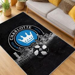 MLS Charlotte Fc Soccer Team Logo Sport Carpet Area Rug Home Decor Gift CFC14