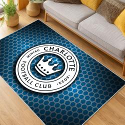 MLS Charlotte Fc Soccer Team Logo Sport Carpet Area Rug Home Decor Gift CFC15