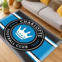 MLS Charlotte Fc Soccer Team Logo Sport Carpet Area Rug Home Decor Gift CFC16