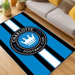 MLS Charlotte Fc Soccer Team Logo Sport Carpet Area Rug Home Decor Gift CFC17