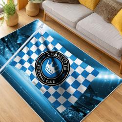 MLS Charlotte Fc Soccer Team Logo Sport Carpet Area Rug Home Decor Gift CFC19