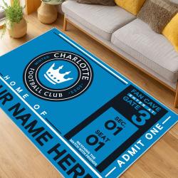 MLS Charlotte Fc Soccer Team Logo Sport Carpet Area Rug Home Decor Gift CFC2