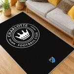mls charlotte fc soccer team logo sport carpet area rug home living room cfc21
