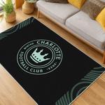 mls charlotte fc soccer team logo sport carpet area rug home living room cfc23
