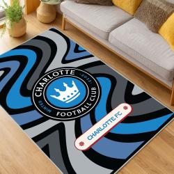 MLS Charlotte Fc Soccer Team Logo Sport Carpet Area Rug Home Decor Gift CFC24