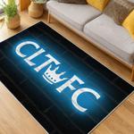 mls charlotte fc soccer team logo sport carpet area rug home living room cfc25