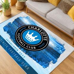 MLS Charlotte Fc Soccer Team Logo Sport Carpet Area Rug Home Decor Gift CFC28