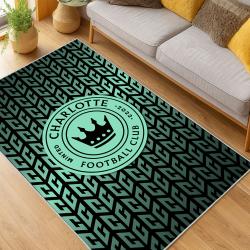 MLS Charlotte Fc Soccer Team Logo Sport Carpet Area Rug Home Decor Gift CFC30