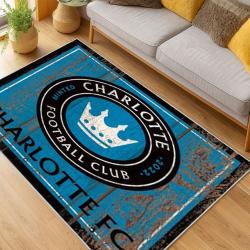 MLS Charlotte Fc Soccer Team Logo Sport Carpet Area Rug Home Decor Gift CFC32