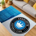 mls charlotte fc soccer team logo sport carpet area rug home living room cfc37