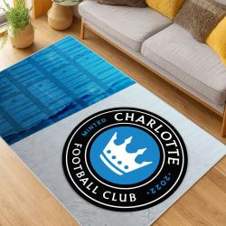 MLS Charlotte Fc Soccer Team Logo Sport Carpet Area Rug Home Decor Gift CFC37