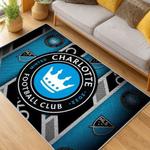 mls charlotte fc soccer team logo sport carpet area rug home living room cfc39