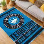 mls charlotte fc soccer team logo sport carpet area rug home living room cfc43