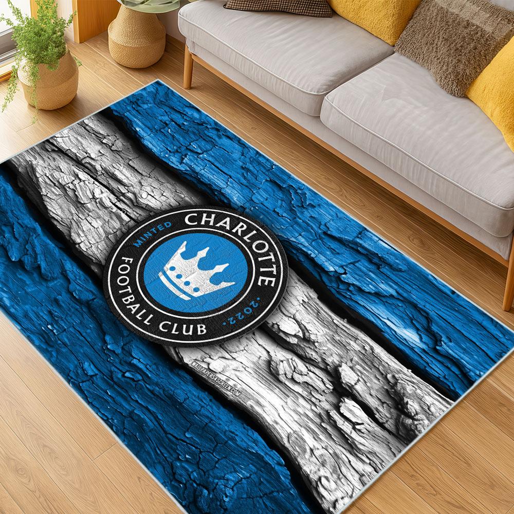 MLS Charlotte Fc Soccer Team Logo Sport Carpet Area Rug Home Decor Gift CFC44 mls charlotte fc soccer team logo sport carpet area rug home living room cfc44