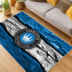 MLS Charlotte Fc Soccer Team Logo Sport Carpet Area Rug Home Decor Gift CFC44