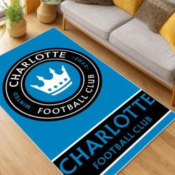 MLS Charlotte Fc Soccer Team Logo Sport Carpet Area Rug Home Decor Gift CFC45