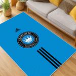 mls charlotte fc soccer team logo sport carpet area rug home living room cfc46