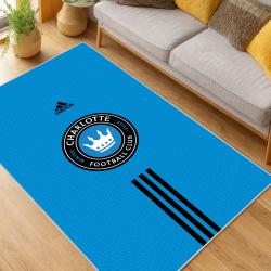 MLS Charlotte Fc Soccer Team Logo Sport Carpet Area Rug Home Decor Gift CFC46