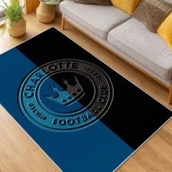 MLS Charlotte Fc Soccer Team Logo Sport Carpet Area Rug Home Decor Gift CFC49