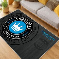 MLS Charlotte Fc Soccer Team Logo Sport Carpet Area Rug Home Decor Gift CFC5
