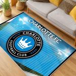 mls charlotte fc soccer team logo sport carpet area rug home living room cfc50