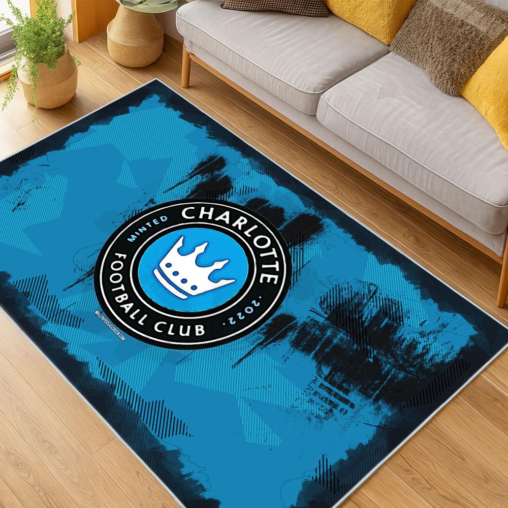 MLS Charlotte Fc Soccer Team Logo Sport Carpet Area Rug Home Decor Gift CFC54 mls charlotte fc soccer team logo sport carpet area rug home living room cfc54
