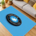 mls charlotte fc soccer team logo sport carpet area rug home living room cfc55