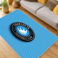 MLS Charlotte Fc Soccer Team Logo Sport Carpet Area Rug Home Decor Gift CFC55