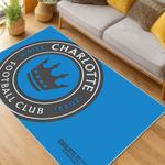 mls charlotte fc soccer team logo sport carpet area rug home living room cfc6