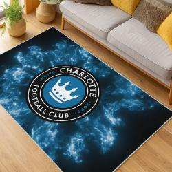 MLS Charlotte Fc Soccer Team Logo Sport Carpet Area Rug Home Decor Gift CFC60