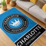 mls charlotte fc soccer team logo sport carpet area rug home living room cfc8